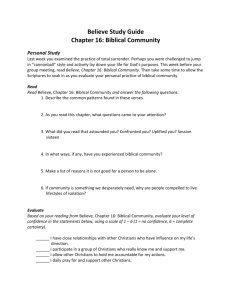 Believe Study Guide Chapter 16