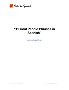 11 Cool People Phrases in Spanish