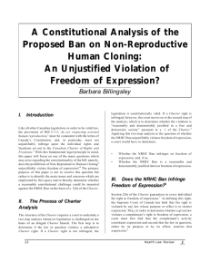A Constitutional Analysis of the Proposed Ban on Non