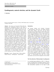 Symbiogenesis, natural selection, and the dynamic Earth