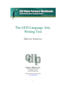 The GED Language Arts, Writing Test