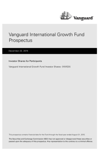 Vanguard International Growth Fund Prospectus Investor Shares for