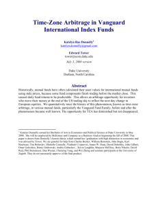Time-Zone Arbitrage in Vanguard International Index Funds