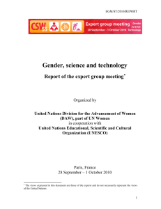 Gender, science and technology