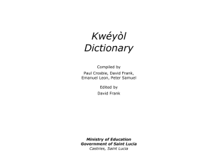 Kwéyòl Dictionary - St. Lucian Creole
