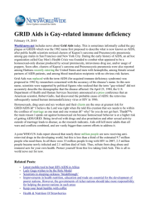 GRID Aids is Gay-related immune deficiency