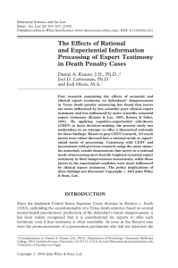 The effects of rational and experiential information processing of