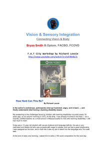 F.A.T. City Workshop PDF - Vision and Sensory Integration