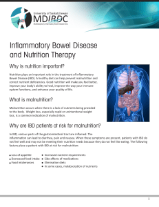 Inflammatory Bowel Disease and Nutrition Therapy
