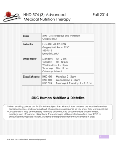 FN 574 Advanced medical nutrition