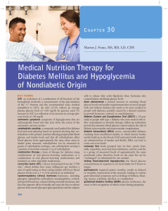 Medical Nutrition Therapy for Diabetes Mellitus