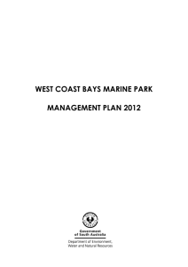 West Coast Bays Marine Park. Management plan 2012