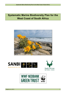 Systematic Marine Biodiversity Plan for the West Coast of South Africa