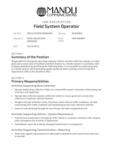 Field System Operator - Mandli Communications