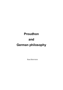 Proudhon and German philosophy