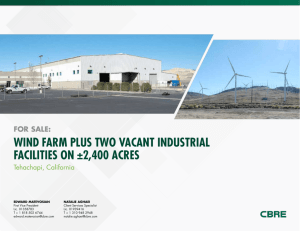 WIND FARM PLUS TWO VACANT INDUSTRIAL FACILITIES ON
