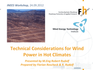 Wind turbines under hot climate and desert conditions, Rob Rudolf