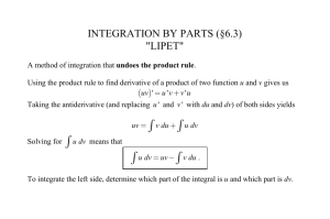 Integration by Parts (LIPET)
