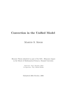 Convection in the Unified Model