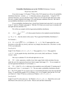 Probability Distributions not on the TI 83/84 (Preliminary