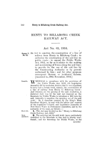 HENTY TO BILLABONG CREEK RAILWAY ACT. Act No. 63, 1916.