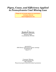 Pigou, Coase, and Efficiency Applied to Pennsylvania Coal Mining