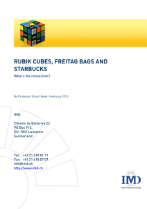 rubik cubes, freitag bags and starbucks