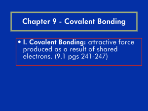 Chapter 6 - Covalent Bonding