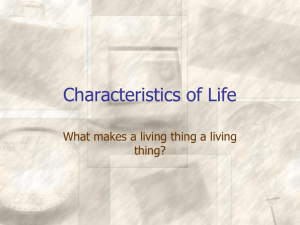 Characteristics of Life Notes