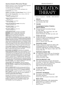 recreation therapy - Weston Medical Publishing