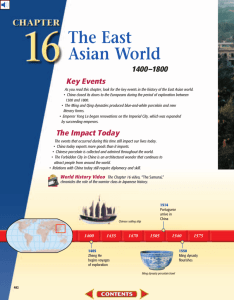 Chapter 16: The East Asian World, 1400-1800