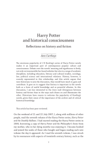 Harry Potter and historical consciousness