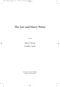 The Law and Harry Potter - Carolina Academic Press