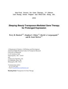 Sleeping Beauty Transposon-Mediated Gene Therapy for Prolonged