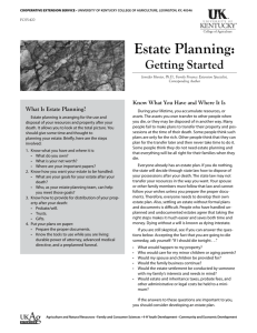 FCS5-420: Estate Planning: Getting Started
