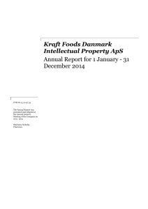 Kraft Foods Danmark Intellectual Property ApS Annual Report for 1