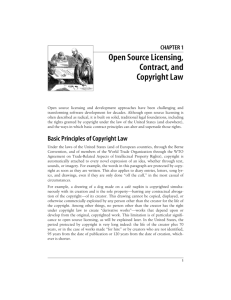 Chapter 1: Open Source Licensing, Contract, and Copyright Law