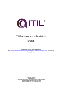 ITIL® glossary and abbreviations English