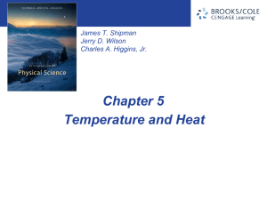 Temperature and Heat Sections 5.1-5.7