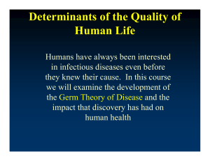 The Development of the Germ Theory of Disease