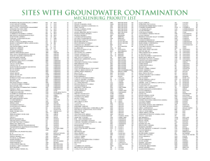 sites with groundwater contamination - Charlotte