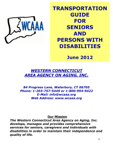 transportation guide - Western Connecticut Area Agency on Aging