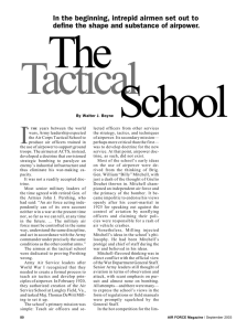 The Tactical School - Air Force Magazine