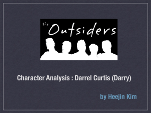 Character Analysis : Darrel Curtis (Darry)