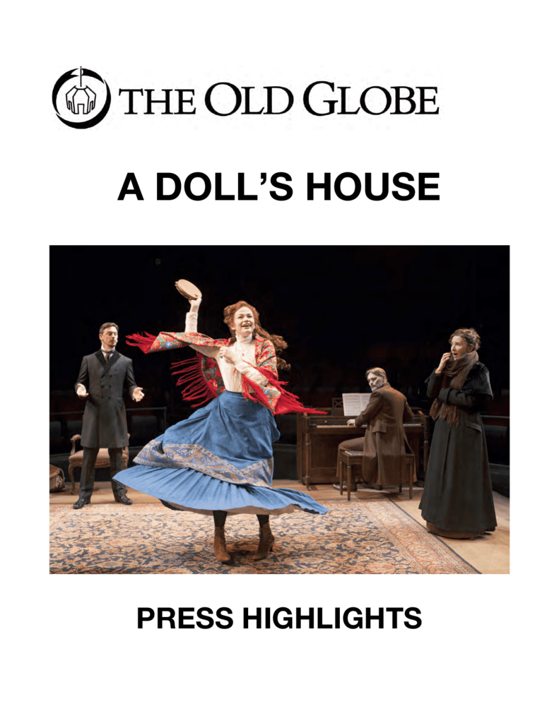 Masterpiece Theatre: The Old Globe's A Doll's House – San Diego Story