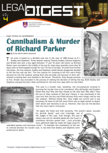 Cannibalism & Murder of Richard Parker Cannibalism