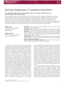 Nursing Diagnoses in Inpatient Psychiatry