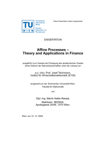 Affine Processes – Theory and Applications in Finance