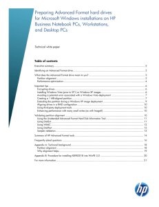 Preparing Advanced Format hard drives for - Hewlett