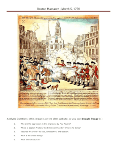 Boston Massacre ‐ March 5, 1770